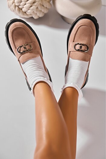 Joana Women's casual shoes Beige made of ecological suede leather Liliya2