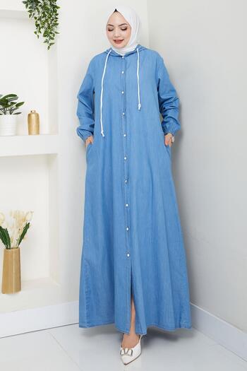 hafsamina Buttoned Jeans Ferace, Light Blue Hm2715