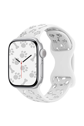 UnDePlus Watch 42/44/45/46/49mm Compatible Band Paw Cat Dog Silicone Band 2/3/4/5/6/Se/7/8/9/10/Ultra