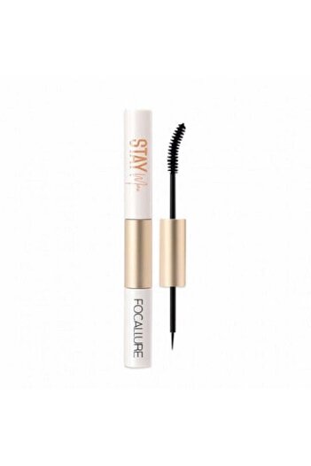 Focallure Řasenka Focallure Stay Max Waterproof Mascara&Eyeliner 2N1, 01