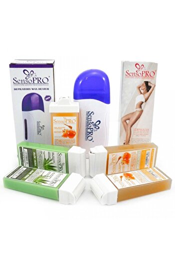 SensoPRO Milano Kit epilare incalzitor ceara+rezerve+benzi + CADOU rezerva ceara applicator ingust