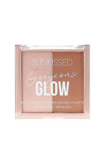 Sunkissed Paleta rozjasňovačů a bronzerů, Sunkissed, Gorgeous Glow, paleta rozjasňovačů a bronzerů, 2 barvy