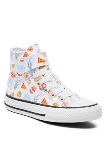 Converse girls' sneakers A07377C white