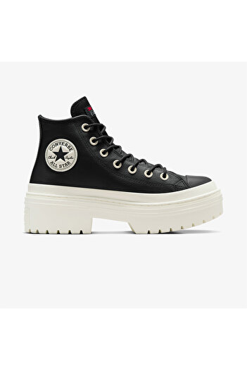 Converse Chuck Taylor All Star Lugged Heel Unisex Siyah Deri Platform Bot