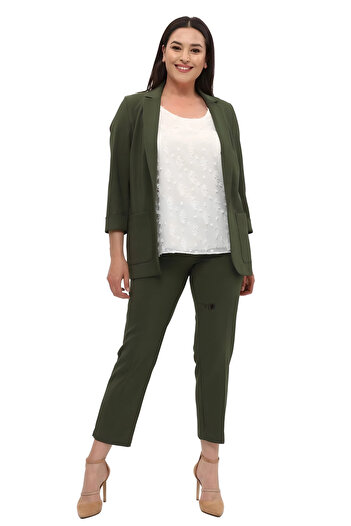 Hanezza Women's Blazer Jacket| Khaki| Large Size| 7 Colors| Suit Compatible
