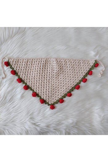 Home Hand Knitted Rose Hair Band /Bandana