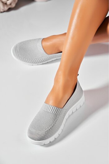Joana Women's casual shoes in Grey Everlie Textile