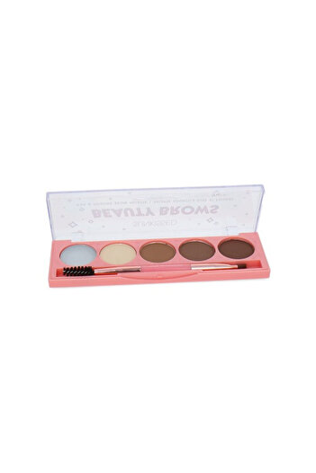 Sunkissed Eyebrow makeup kit, Sunkissed, Beauty Brows, 4 eyebrow shades, wax and application brush