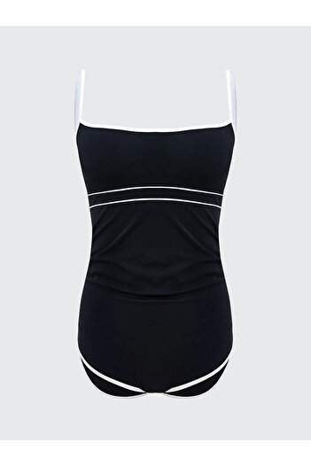 LC Waikiki Lcw Dream Black Striped Women's Swimsuit with Removable Pads