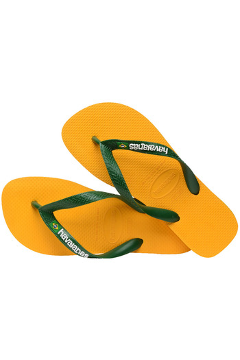 Havaianas Κίτρινες παντόφλες με λογότυπο Brasil