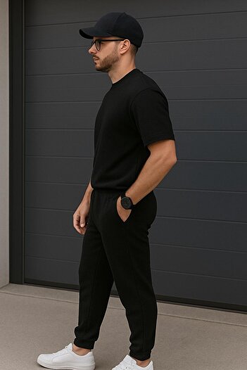 Delpino Σετ με 2 κανονικά μπλουζάκια Relax Comfort Fit Jogger Tracksuit χωρίς μπλουζάκια