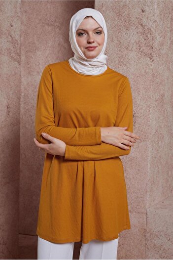 Alvina 44646 Model Plain Crew Neck Tunic