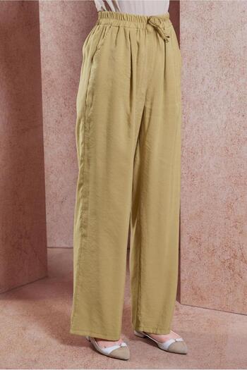 Alvina 70736 Model Elastic Waist Modal Trousers