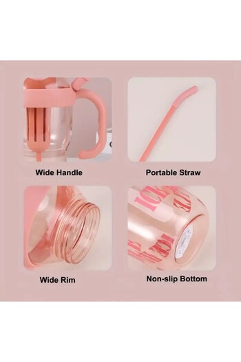 YIWU Large Capacity 1200ml/40.58oz Plastic Sports Water Bottle