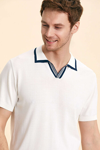 SMILE Ballesta Off-White Polo Knitwear