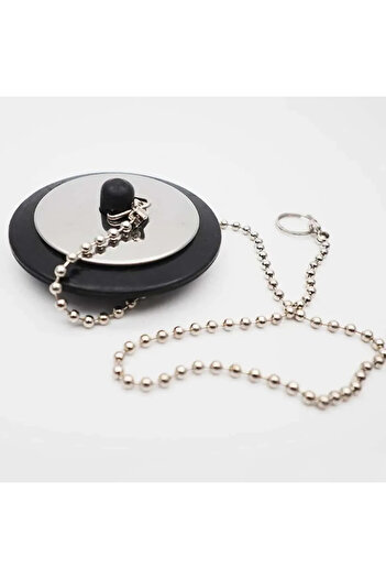 Choice black 1pc Durable Rubber Bathtub Drain Stopper With Chain, Universal Sink Plug Strainer, Lightweight