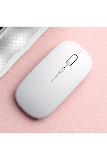 Choice Matte-White Wireless Bluetooth-compatible Mouse Portable Ergonomic Computer Mice For Laptop iPad Tab