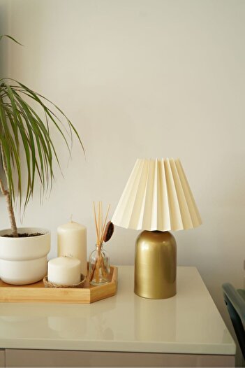 retro home design Eskitme Sıvama Ayaklı Komidin Üstü Şık Dekoratif Umbrella Şapkalı Masa Lambası Abajur