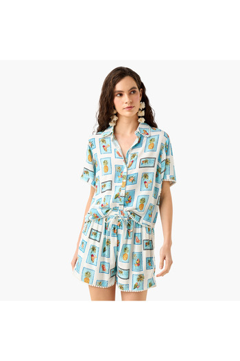 FAV Printed Shirt and Shorts Set