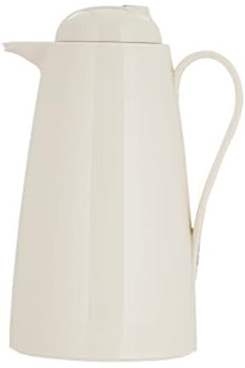 ALSAIF Blu Coffee And Tea Vaccum Flask In Creamy / Leak-proof And Keeps Drinks Hot 1 Liter