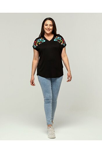 Esina Strong Hardness Viscose Blouse, Embroidered Design