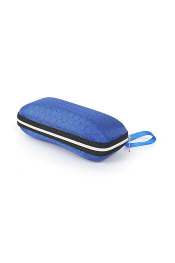 Choice1 Blue Portable Glasses Case For Women Men Sunglasses Box With Lanyard Zipper Eyeglass Case Cover Prot