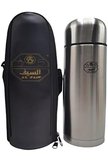ALSAIF Mug For Coffee And Tea Steel In Stainless Steel / Leak-proof And Keeps Drinks Hot 1 Liter
