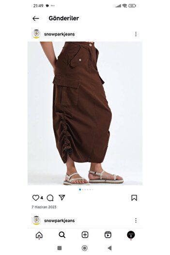 couis Very Detailed Lycra Linen Skirt