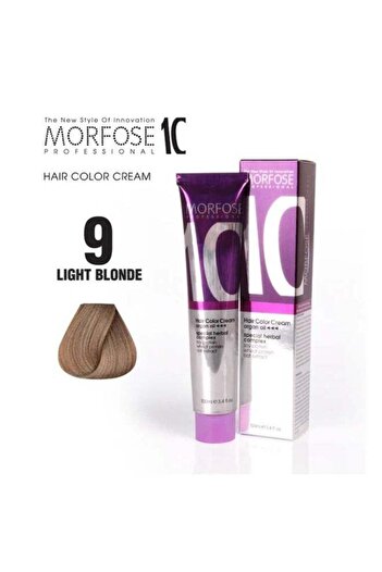 Morfose Morfose 10 Argan, Camellia, and Olive Oil Hair Color Cream - Light Blonde, 100ml