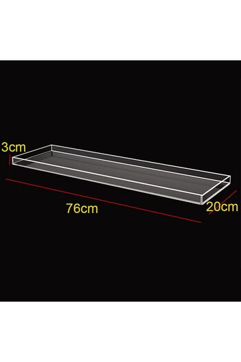 Generic Clear Acrylic Multi-Use Tray - Bathtub Caddy, Vanity Organizer & Serving Tray for Home Storage