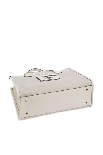 Guess G Status 2 Compartment Tote Women's White Handbag Hwwg9198220-Nri