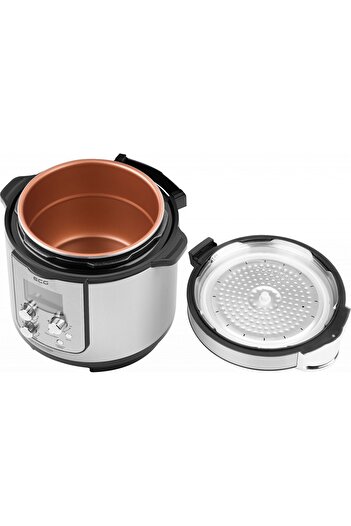 ECG Multifunctional Pressure Cooker MHT 1661 Pressione Nuovo, 1000w, 6 L, 12 Programs