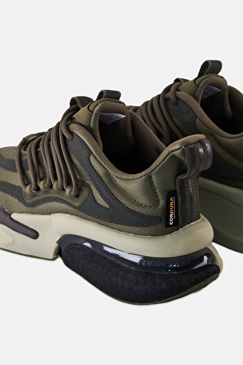 adidas Men Alphaboost V1 Lace Up Running Shoes, Olive