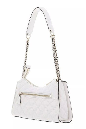 Guess Giully Top Zip Shoulder Bag Women White Shoulder Bag Hwqg8748130-Off