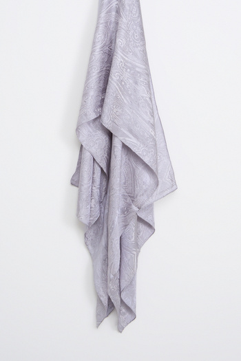 Mooncorn Liva Pattern Shine Line Shawl Gray-Grey