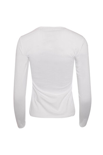 Guess Tricou dama LS VN ICON TEE alb