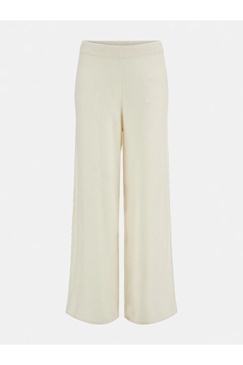 Guess ES TERESA CABLE WIDE women's trousers white