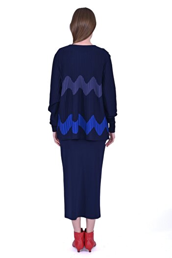 Invee İNVEE 6990 Lacivert Triko Tunik