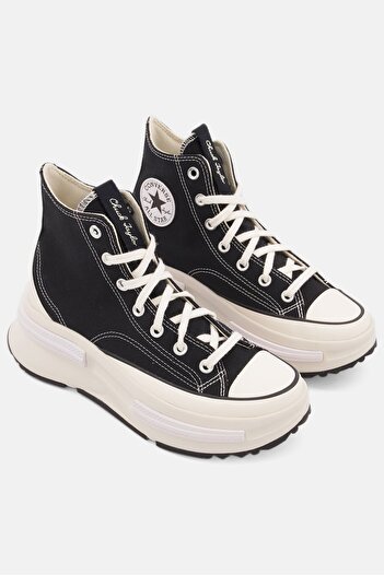 Converse Men Lace Up High Cuff Shoes, Black/OffWhite