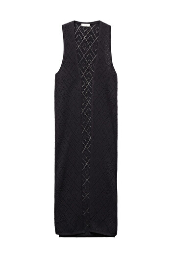 MANGO Woman Černá dívčí vesta 67085143 -99