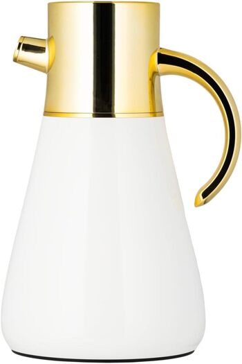 ALSAIF Coffee And Tea Vaccum Flask In Gold / Leak-proof And Keeps Drinks Hot 1 Liter