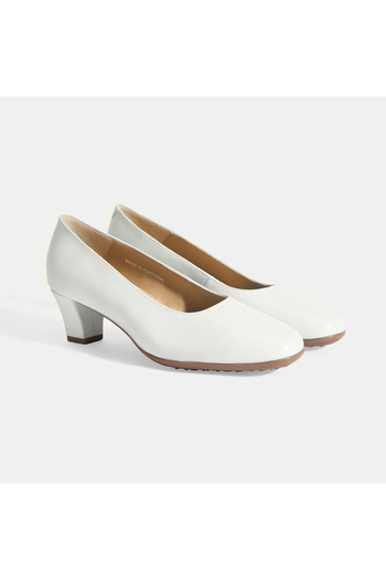 Desa Women's White Desacomfort Leather Classic Heeled Shoes