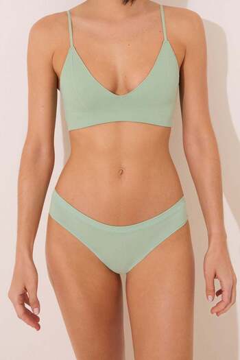 Women'secret Classic green cotton panty