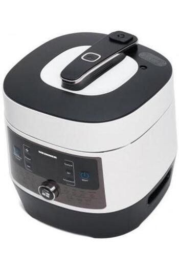 Heinner Multicooker Heinner HPCK-6WH, Timer, 14 programe, Display LED, Gatire aburi/sub presiune, 1000W