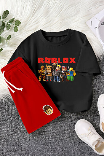MYADA Premium Fun Roblox Printed Colorful 2-Piece Children's Set 23407