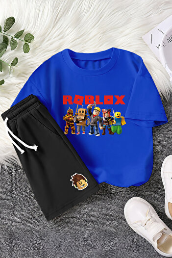 MYADA Premium Fun Roblox Printed Colorful 2-Piece Children's Set 23407