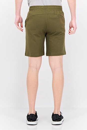 Puma Men Slim Fit Brand Logo Outdoor Shorts, Olive