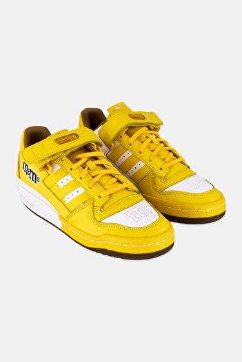 adidas Originals x M and M Men Forum Low 84 Velcro Closure Shoes, Yellow