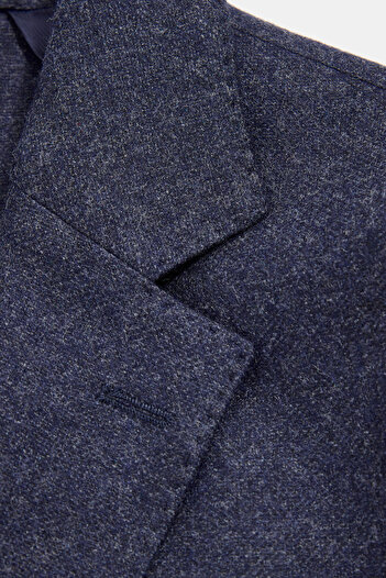 W Collection MAVİ DÜĞMELİ YÜN CEKET