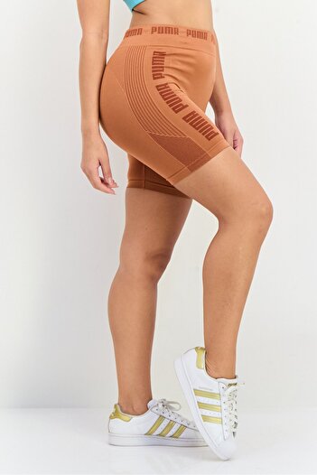 Puma Women Sportswear Fit 5 Inseam Training Shorts, Brown